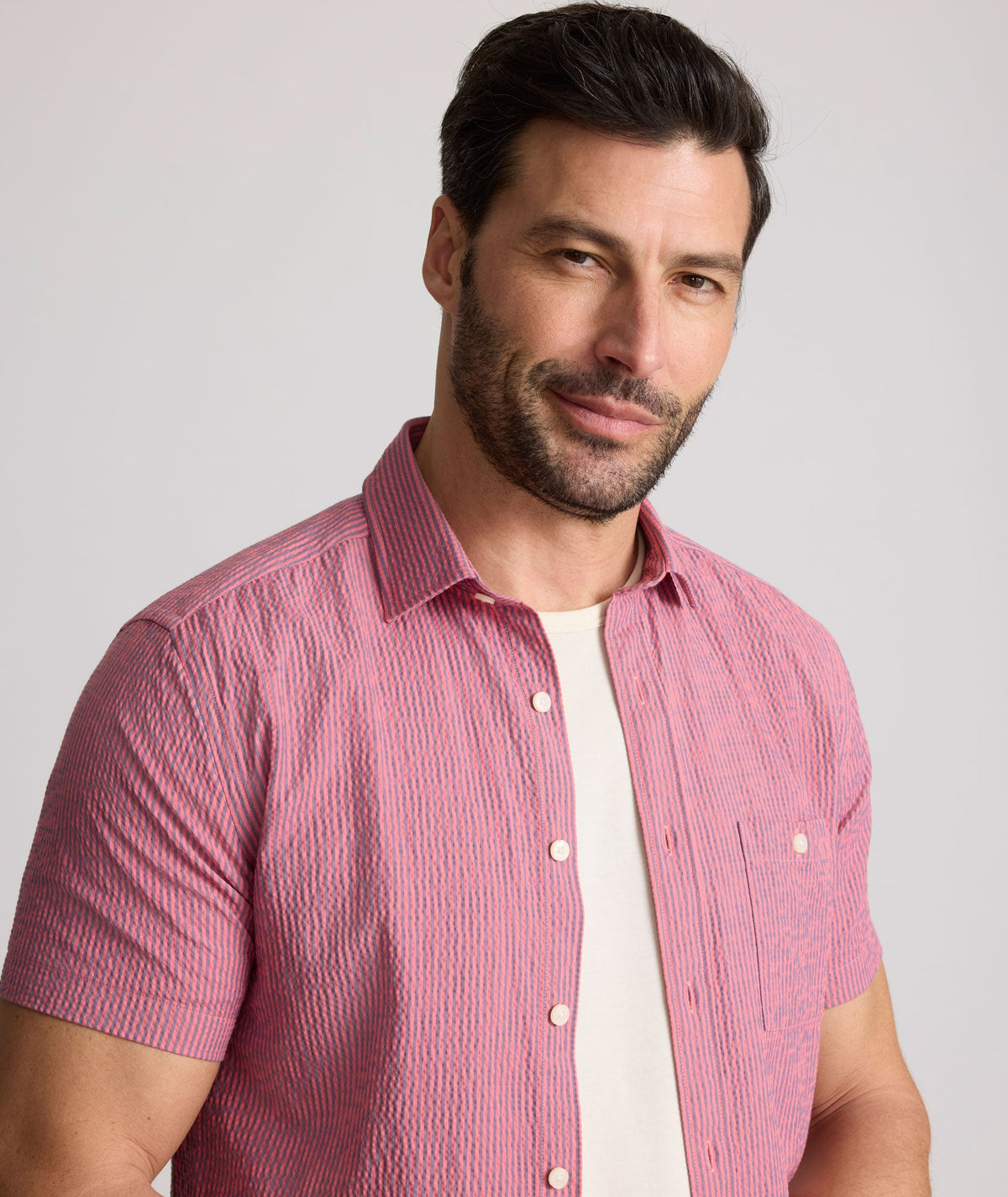 Performance Short-Sleeve Seersucker Shirt